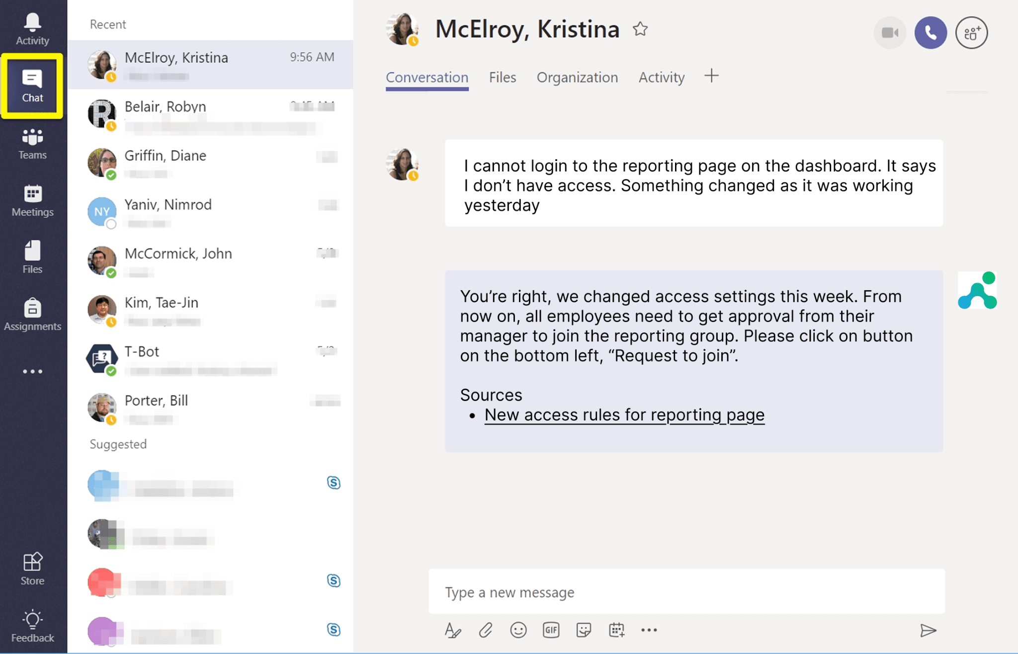 AI Chatbot for Microsoft Teams