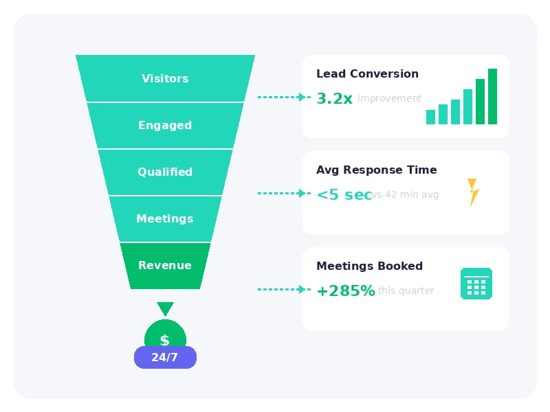 AI Sales Agent converting visitors into pipeline